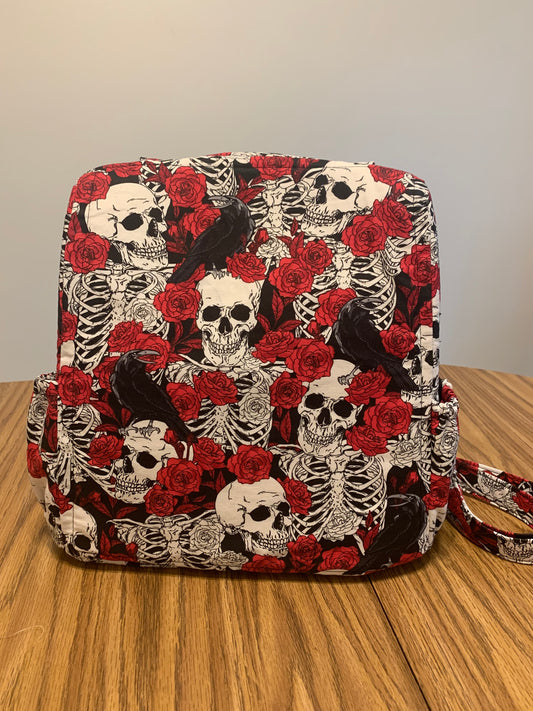 Skull & Roses Anti-Theft Backpack