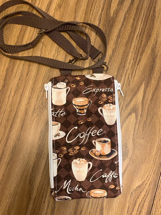 Coffee Crossbody Cellphone Bag