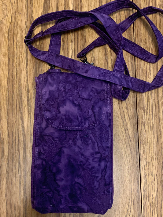 Purple Psychedelic Crossbody Cellphone Bag