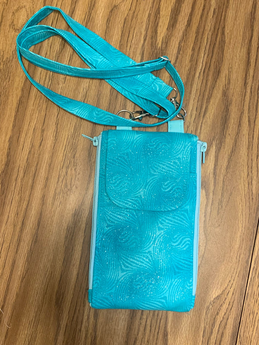 Turquoise Psychedelic Crossbody Cellphone Bag